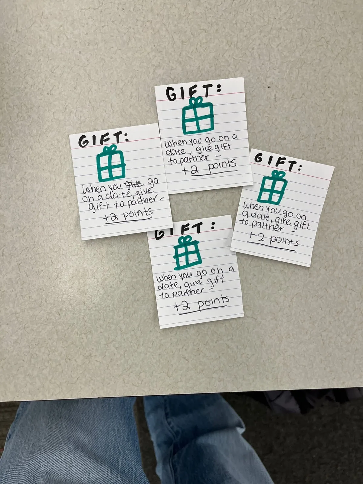 The first hand-drawn gift cards